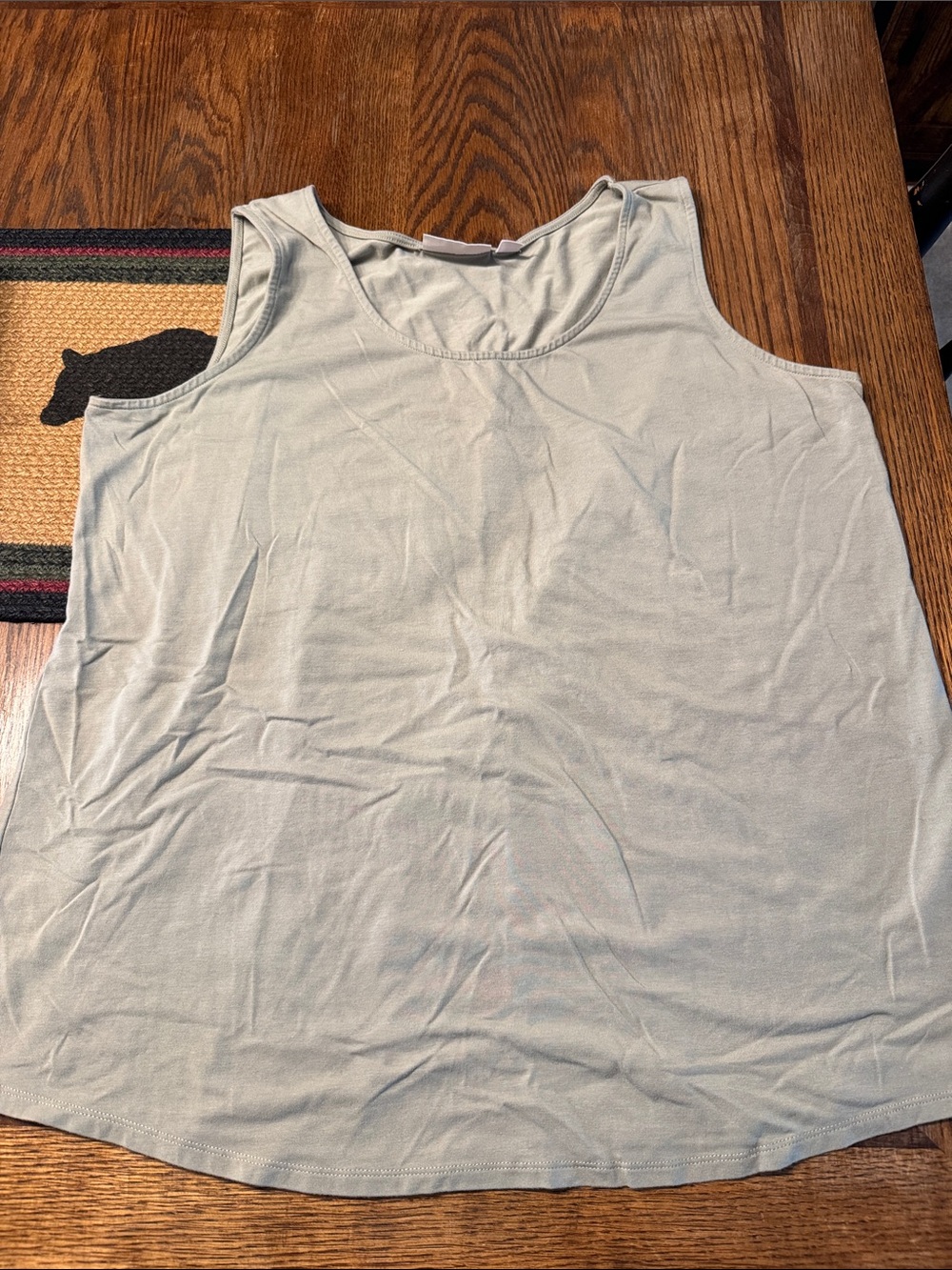 Belle by Kim Gravel Light Sage Green Tank Top